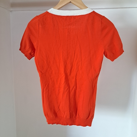 Banana Republic | Orange & white crew neck woman's t shirt - Picture 6 of 13